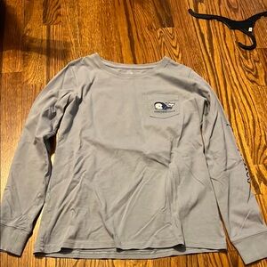 Gray Long Sleeve Shirt with Pocket Logo